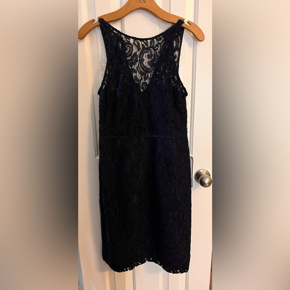 JCREW fitted lace formal dress- Navy